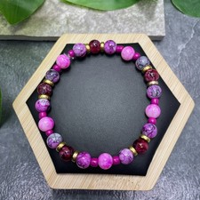 Handmade Bead Beaded Stackable 8  Plus Stretch Bracelet New Free Ship C1366