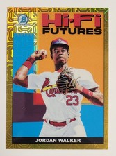 JORDAN WALKER 2022 Bowman Chrome Hi-Fi Futures Gold Mojo Refractor #/50 HIFI-15