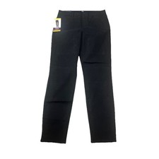 Chaps Women's Slimming Fit Stretch Trouser Pants, Black, Size 6