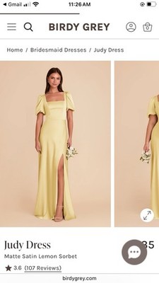 Birdy grey Bridesmaids Dress In Lemon Sorbet