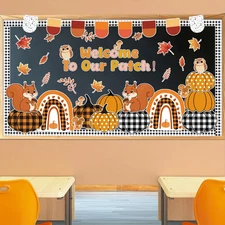 72 Pcs Fall Bulletin Board Decorations with Rich Patterns for Classroom Decor
