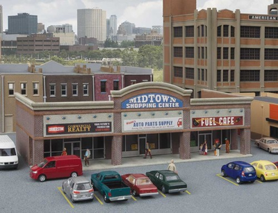 #ad Walthers Cornerstone N Scale Building Structure Kit Modern Shopping Center I $37.99