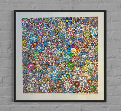 Takashi Murakami Flowers and Skulls (Large CLEVELAND MUSEUM
