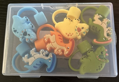 #ad Six Pack Silicone Dinosaur Stanley Cup Accessories $7.00