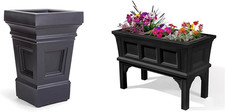 Atherton 2-Pack Planter Boxes - Square & Large, Black