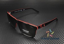 RALPH LAUREN POLO PH4153 566887 Shiny Black Red Black Grey 58 mm Mens Sunglasses