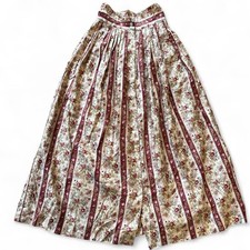 Vintage Ralph Lauren Floral Button Front Pleated 100 Cotton Skirt Size 4
