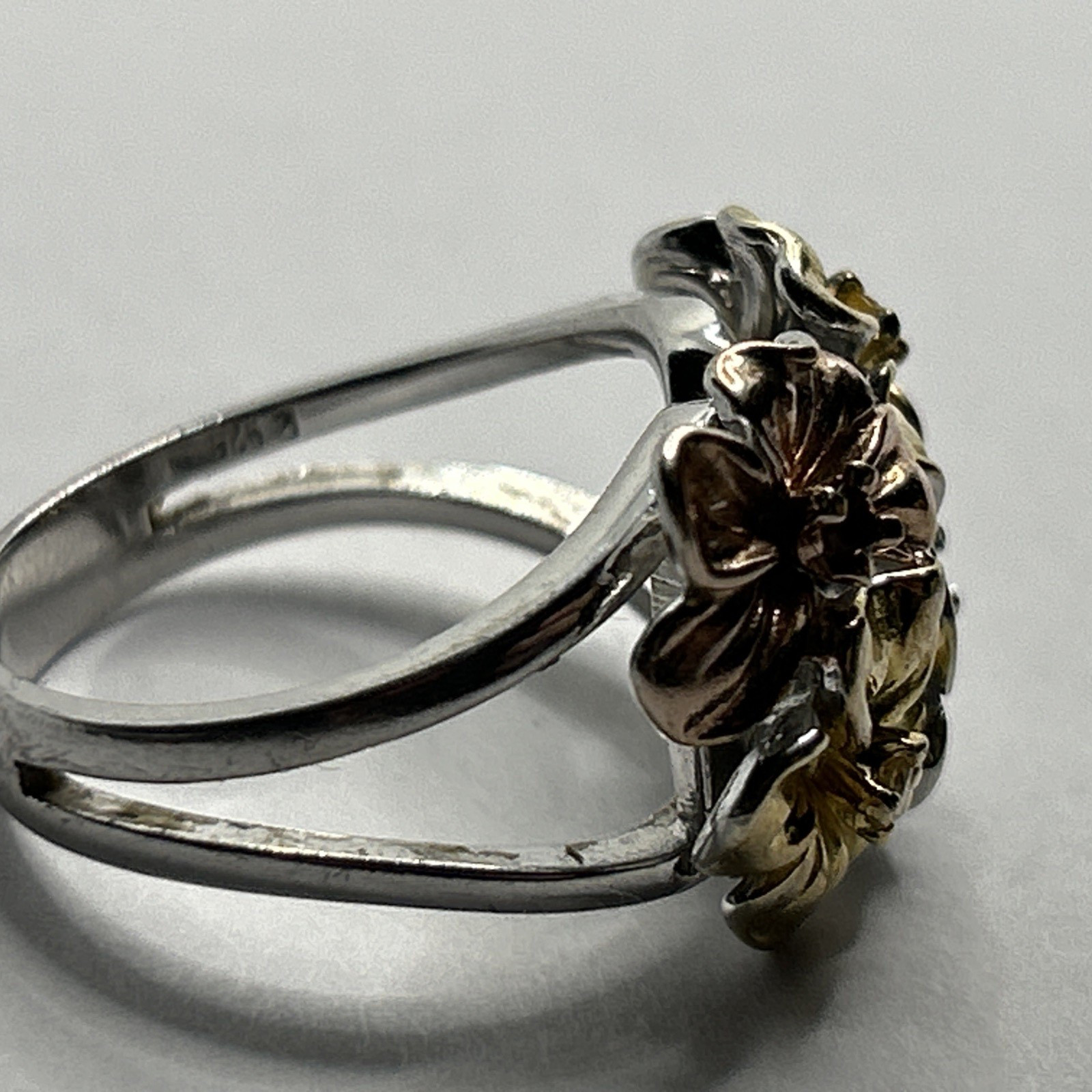 Solid 925 Sterling Silver different colored Flowe… - image 4