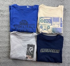 4x Cat Jack Boys Youth XS 4/5 Long Sleeve Graphic T-Shirt Lot