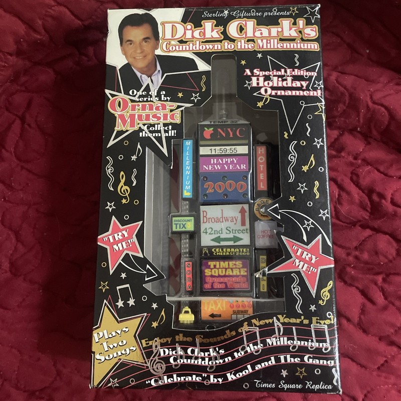 Vintage Dick Clark New Year Ornament Countdown to Millennium Sound In His Voice!