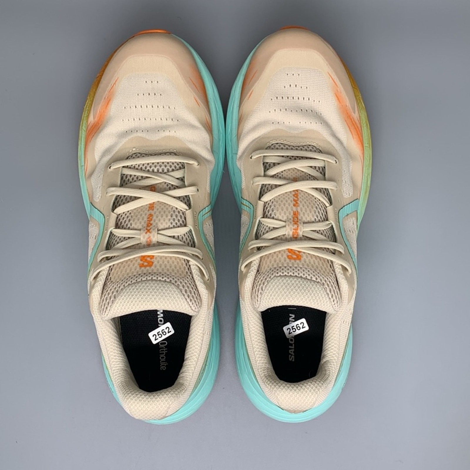 Scarpe da corsa Salomon Glide Max Trail arancione blu 471203 uomo taglia 11