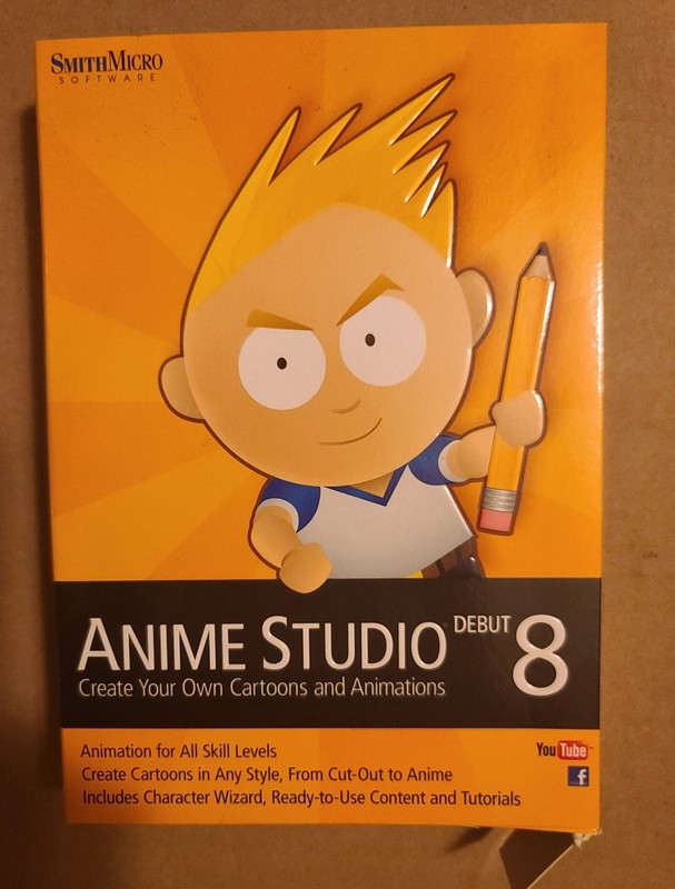 Smith Micro Anime Studio Debut 8, PC & Mac, Opened