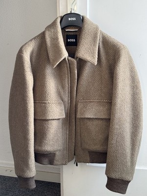 Boss Jacke  Charly  aus Alpaka-Mix mit Fischgrätmuster, 44 -  neu, ungetragen