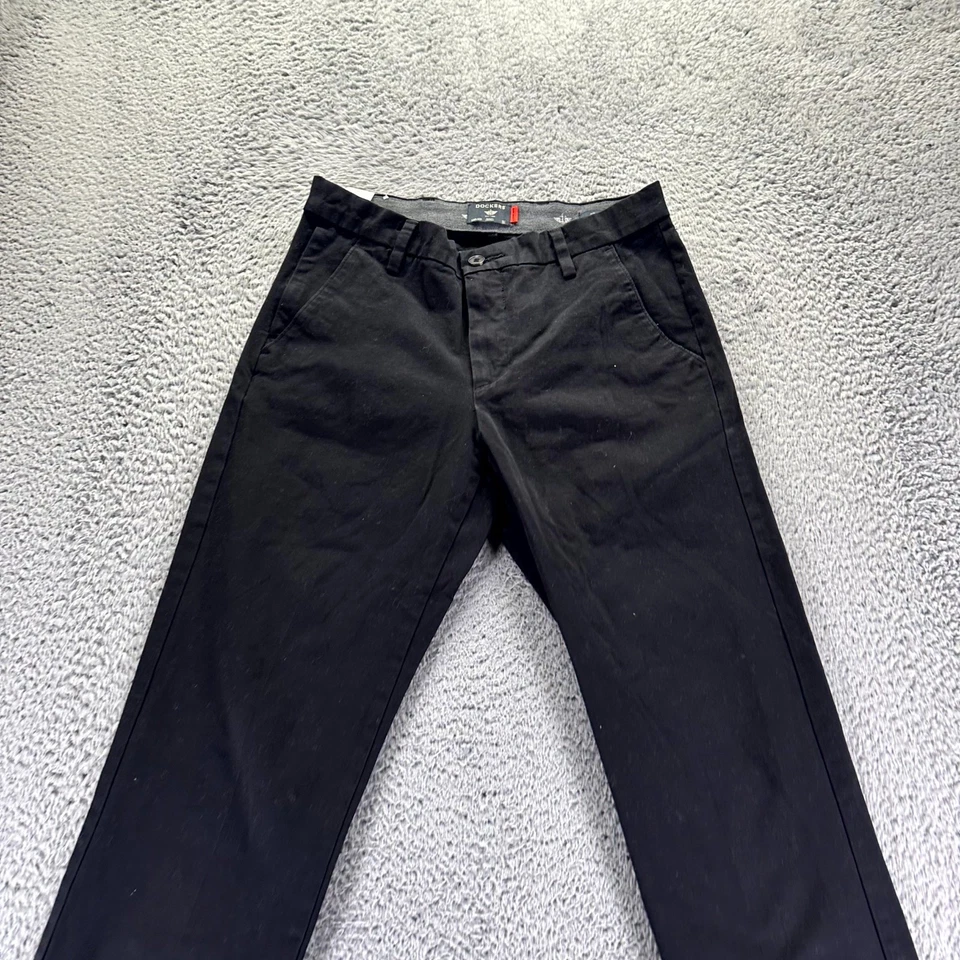 Dockers Smart 360 Flex Pant Mens 29x32 Black Cotton Chino Stretch Slim Preppy - Image 2 of 4
