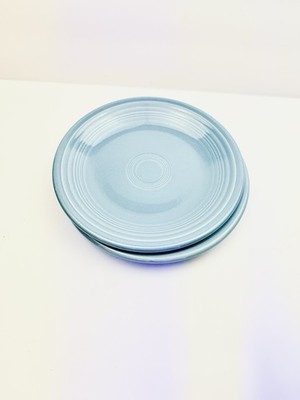 2 Fiestaware Periwinkle Dessert Plates 7.25  Discontinued 2000-2006 EUC