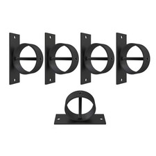 5 Pieces Rope Holder with Cross Screw Rustproof Hardware Black for Garden Fence