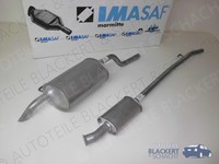 Imasaf Auspuffset Ab Kat für Renault Clio II 1.4 1998-2005| Mitteltopf + Endtopf