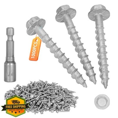 #9 x 1-1/2'' Joist Hanger Screws 1000pc Heavy Duty Deck Screw Silver