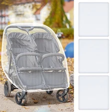 Tranqun 3 Pcs Double Stroller Mosquito Net Breathable Mesh Baby Stroller Net ...