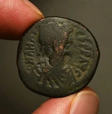B17-08  BYZANTINE  Anastasius 491-518AD,  early SMALL MODULE follis 498-512AD