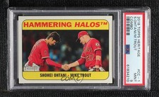 2018 Heritage High Number Combo Cards Shohei Ohtani Mike Trout PSA 9 MINT 4g0
