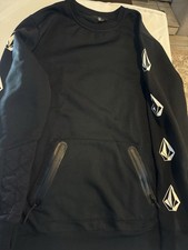 Women s Black Volcom Crewneck Sweatshirt Size...