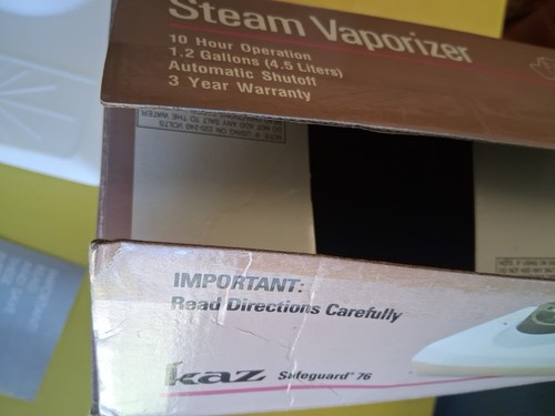 Vintage Kaz Safeguard 76 Steam Vaporizer Humidifier 1.2 Gallon NEW OPEN BOX - Picture 4 of 8