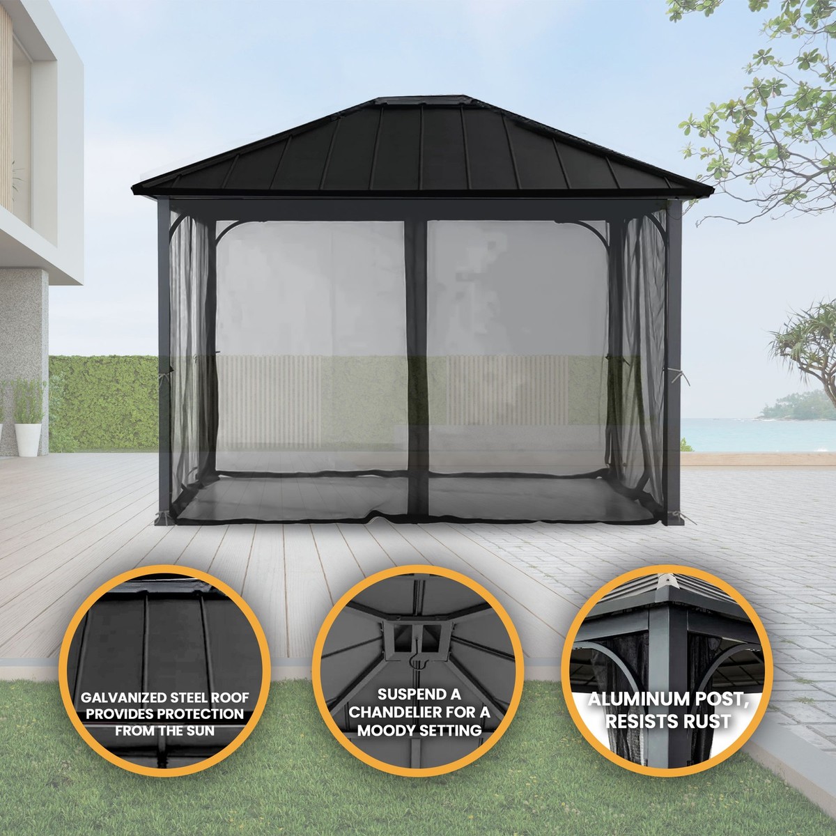 20cm&15cm サンセットガーデン 8PCS Modular Outdoor Sectional Sofa Set Mordern Yard & Patio
