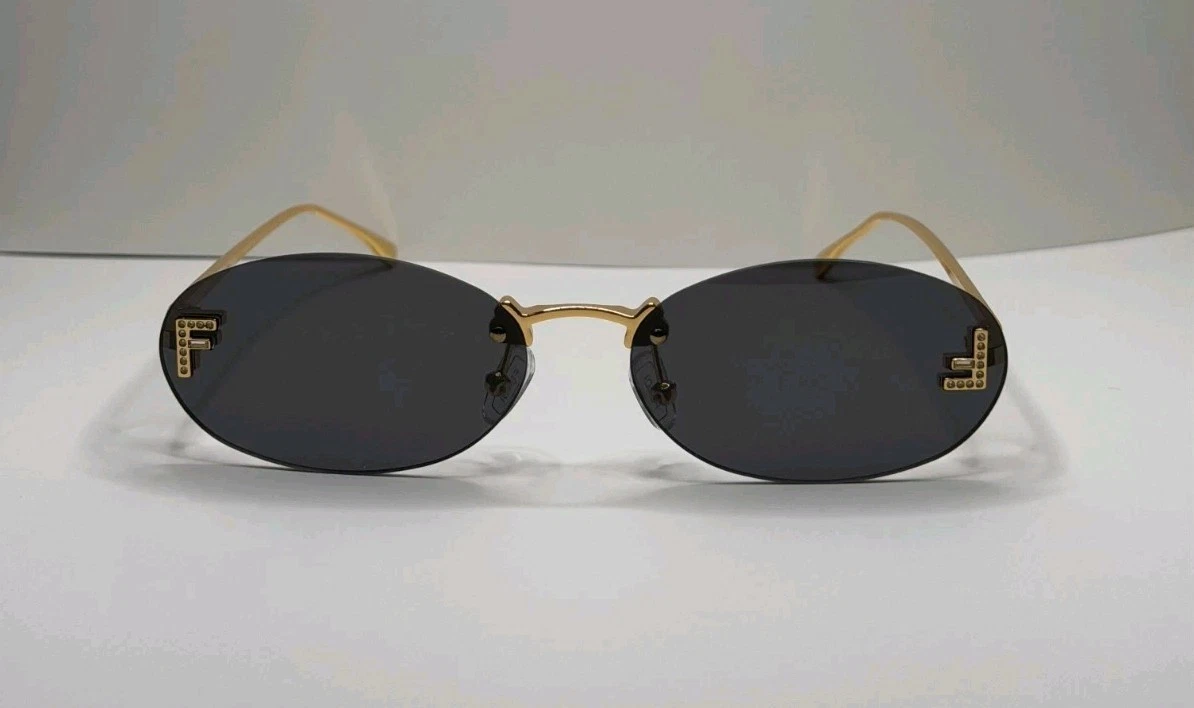 Fendi Gray Oval Sunglasses for Women for sale | eBay display picture 1