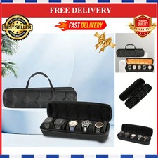Watch Box Organizer for Men, Portable Travel Watch Case Display Holder