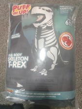 Spooktacular Creations Inflatable Skeleton T-Rex Costume Size 7-10 Years