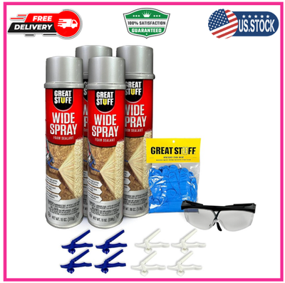 #ad Great Stuff Wide Spray Foam Insulation Kit – Closed Cell Polyurethane $114.68