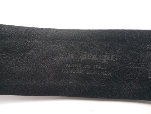 Sangiorgio italienischer Ledergürtel Damen LG schwarz geprägte verzierte Schnalle 11590 - Bild 5 von 16