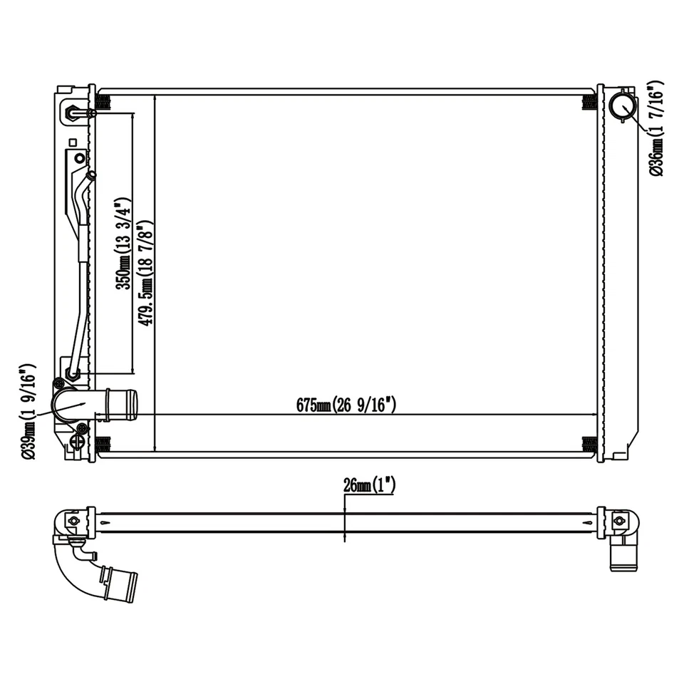 Radiator Fit for 2005 2006 Toyota Sienna CE LE XLE Limited Mini V6 3.3L 2925 - Image 3 of 4