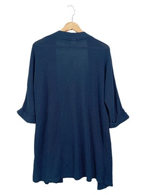 TAIFUN Strickjacke Damen Einheitsgröße Blau Elegant Rippstrick