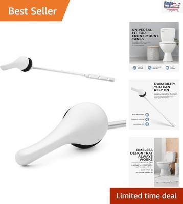 Front Mount White Toilet Lever Handle - Durable Design, Simple Installation