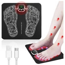 EMS Foot Massager Mat for Plantar Fasciitis Circulation Pain Relief – 8 Modes