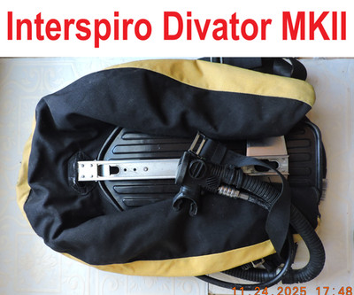 Interspiro Divator MKII Harness w/ Wing BC vest Scubapro AIR2 AGA scuba dry suit