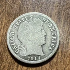 New Listing1914 Barber Liberty Head Dime 90% silver Actual coin