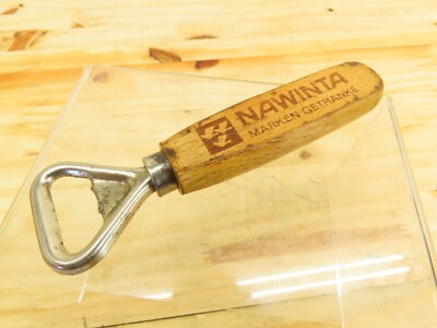 Vintage Nawinta Marken Getranke Wooden Handle Bottle Open Barware