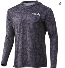 Man's Size S - HUK Icon X Running Lakes Hoodie Performance Fishing MSRP $ 60