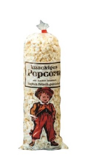 Popcorntüte Lausbub für 125 g / 2 Liter Popcorn Recyclebare Polybeutel