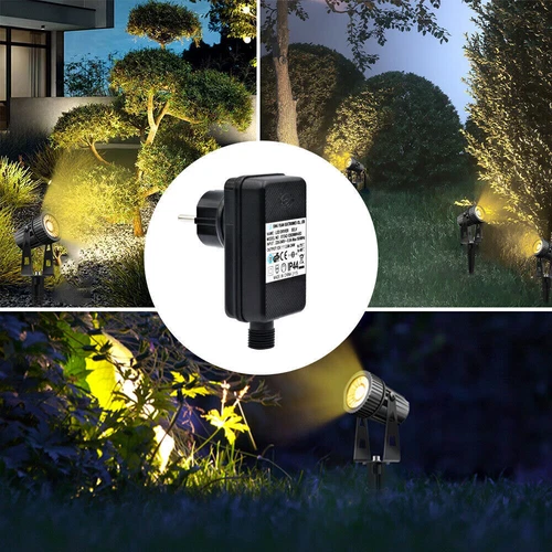 LED Netzteil EU Trafo 12V 2A 24W IP44 Wasserdicht Geeignet Für Gartenbeleuchtung - Bild 5 von 9