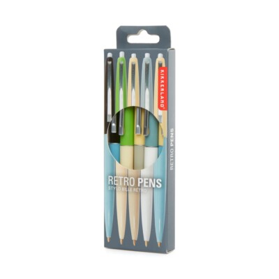 Kikkerland Retro Pens Unique Office Supply NEW IN BOX