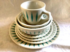 Homer Laughlin Aqua Diamond Restaurant china service for 4 32 pieces turquoise