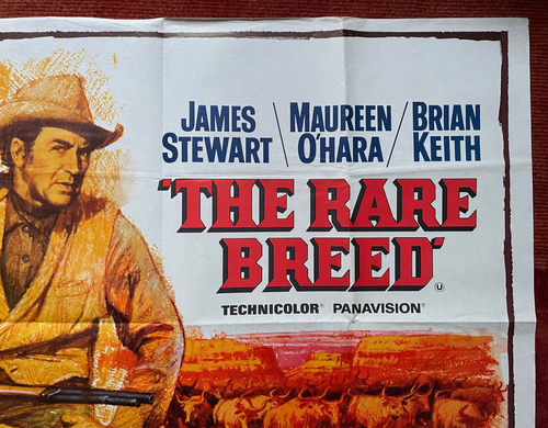 THE RARE BREED (1966) Original UK Quad Movie Cinema Poster - James Stewart - Foto 4 di 5