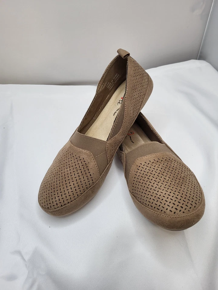 Zapatos informales Mia Amore Alison marrón sin cordones topo beige espuma viscoelástica 7 Foto 4 de 4
