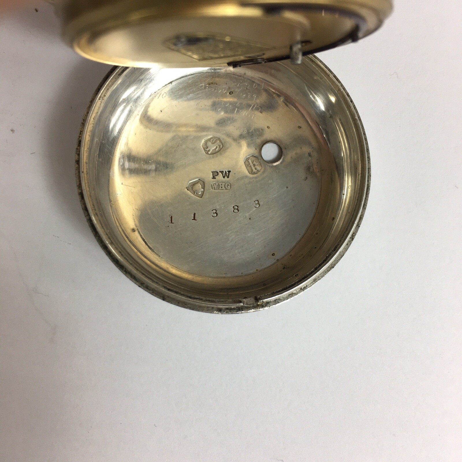 Antique 1865 Solid Silver Pair Case Pocket Watch … - image 5