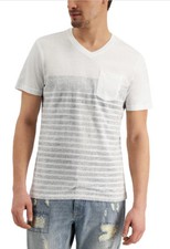 Sun Stone Mens Stripe T-Shirt Color: White Size: M