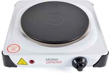 Kitchen Perfected 1500w Single Portable Electric Hotplate White Brand New